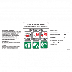 Portable Extinguisher Label - DCP ABE