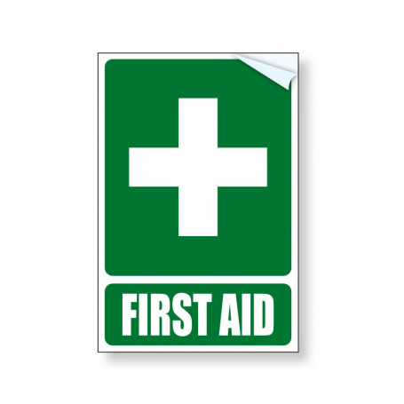 First Aid Vehicle Vinyl Sticker