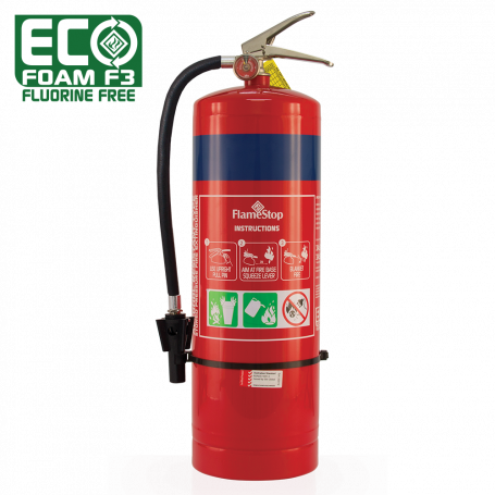 FlameStop 9.0L ECO Foam F3 Fluorine Free Foam Type Portable Fire Extinguisher