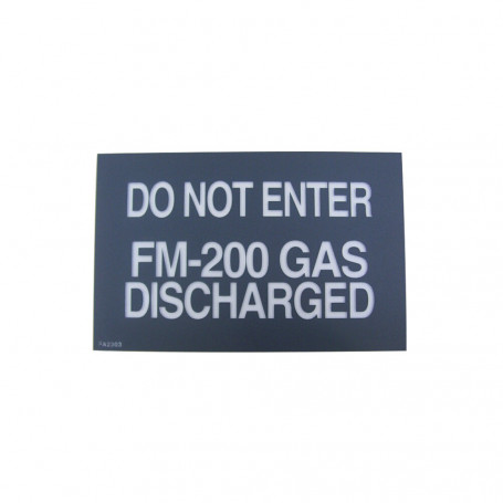 AVI MK2 Face Plate - "Do Not Enter FM200 Gas Discharged" FA2703