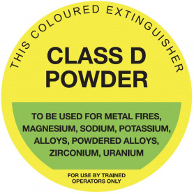 Fire Extinguisher D Class Sign